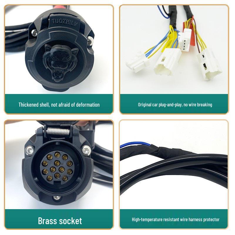 X-Trail Trailer Wiring Harness Assembly for 08-23 Models with Power Tail Light Socket and RV Signal Plug