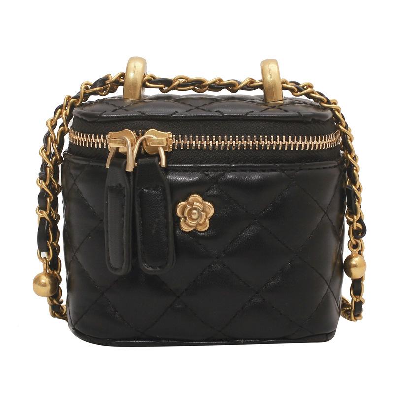 Popular Fashionable Light Luxury Small Fragrant Wind Rhombus Chain Box Bag Women Commuting Foreign Style Advanced Sense Messenger Bag