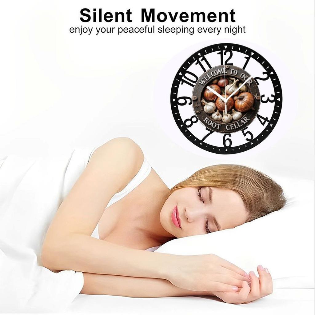 Farmhouse 25cm Circular Iron Wall Clock with Natural Finish