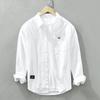 Korean Fashion Mens Long Sleeved Shirts Versatile Solid Color Classical Shirt 100cotton Men Clothing Casual Tops