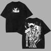 One-Punch Man Garou & Boros Japanese Manga Vintage Washed Y2K Loose Streetwear Women And Men T-Shirt