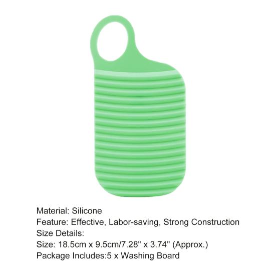 5Pcs Washing Board Convenient High Efficiency Silicone Space-saving Compact Washing Board