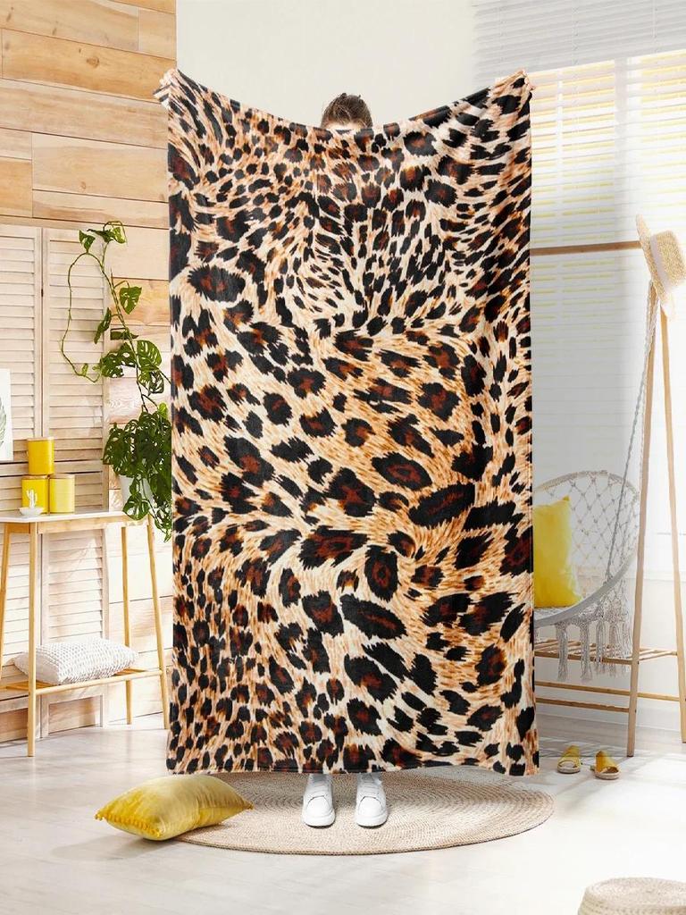 Soft Flannel Fleece Throw Blanket Leopard Print for Couch  Bed Cheetah Design Adult Blanket Perfect for All Seasons