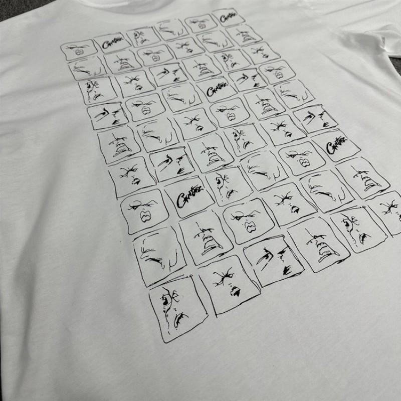 CORTEIZ Short Sleeve T-Shirt Men Women American Street Style Graphic Print 4 Styles Casual Teen Tee