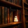 Library Style Ornament Ghost Reading Bookshelf Light, Vintage Metal Book Nook Lamp, Spooky Bookend Lamp Ornament, Warm LED Shelf Light for Lovers