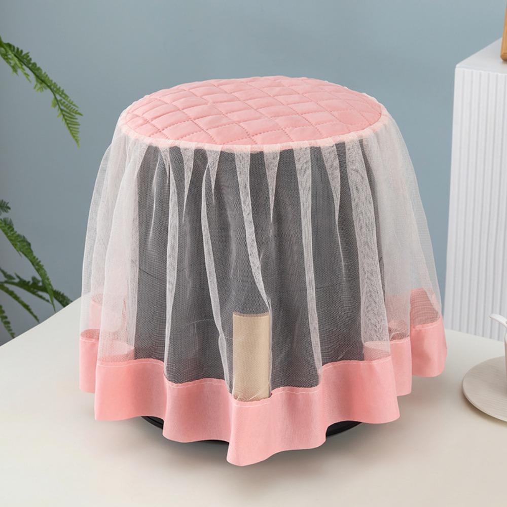 

Delicate Lace Air Fryer Dust Cover Round Pastoral Style Cooker Protector Appliances Dustproof Cover Air Fryer розовый