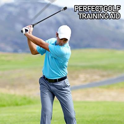 Retractable Golf Swing Training Aid Warm Up Golf Swing Trainer Rhythm Click Sound Grip Trainer for Distance Tempo Accuracy Training