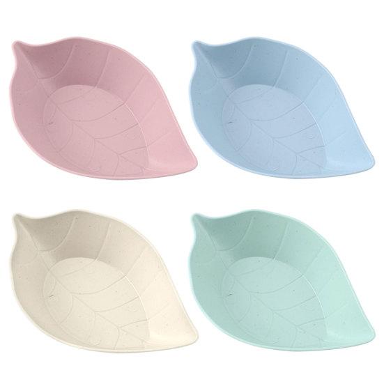 Dipping Dish Leaves Shape Japanese Style Smooth Edges Stackable Non Slip Bottom Serving Burrs Free