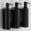 Dispensador Triple de Jabón Líquido de Pared, Dispensador de Champú para Ducha con Cámara de Acero Inoxidable para Baño Hogar Hotel
