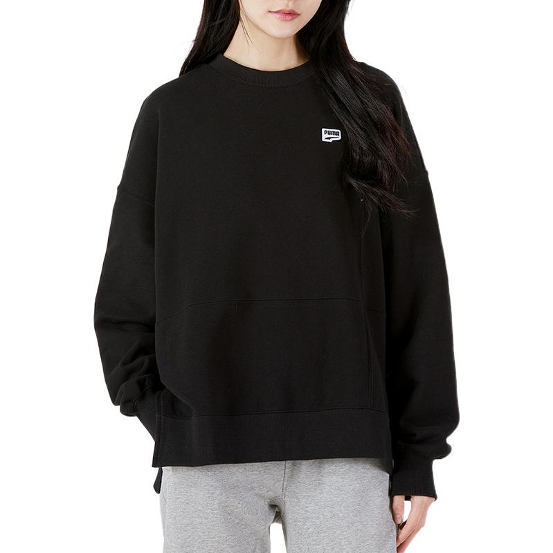 Puma Sports Casual Crew Neck Sweatshirt Women Sweatshirt Black 535366-01