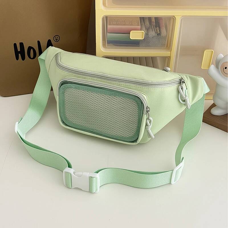 New Cute Anime Ita Bag Sweet Women'S Outdoor Cycling Casual Chest Bag Girls Transparent Waist Bag Diy Comic Display Shoulder Bag