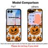 Halloween Pumpkin Lantern Case For Samsung Z Flip 8 7 FE 6 5 4 Hybrid Leather Skin Hard PC Bumper Cover For Galaxy Z Flip8 Flip7 Flip6 Flip5