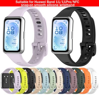 Original-Handgelenkgurt Für Huawei Band 11/11Pro/NFC-Armband Smartwatch-Zubehör Ersatz Sport-Silikonarmband Correa Huawei Band 11