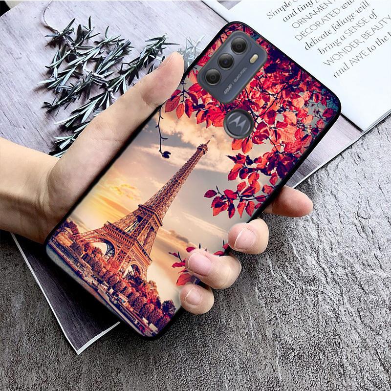 Eiffelturm-Telefon-Kasten für Motorola Moto E32 E20 E40 G22 G52 G20 G30 G100 G60 G50 G10 GPure GStylos G9 One Action Macro