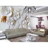 White Rose 3d Wallpaper Rose Photo Relief Wallpaper Modern Minimalist Living Room Bedroom Background Wall Murals