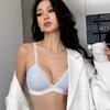 Dames Zomer Sexy Dunne Schouderband Zonder Spoor Zonder Beugel De Verenigde Staten Achterkant Driehoekige Cup Lingerie