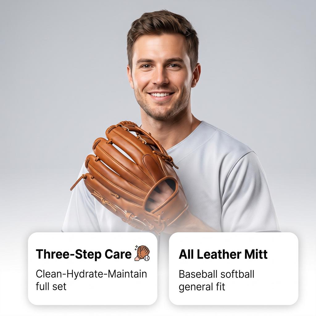 Baseball Leather Kit for Conditioning, Cleaning and Maintenance