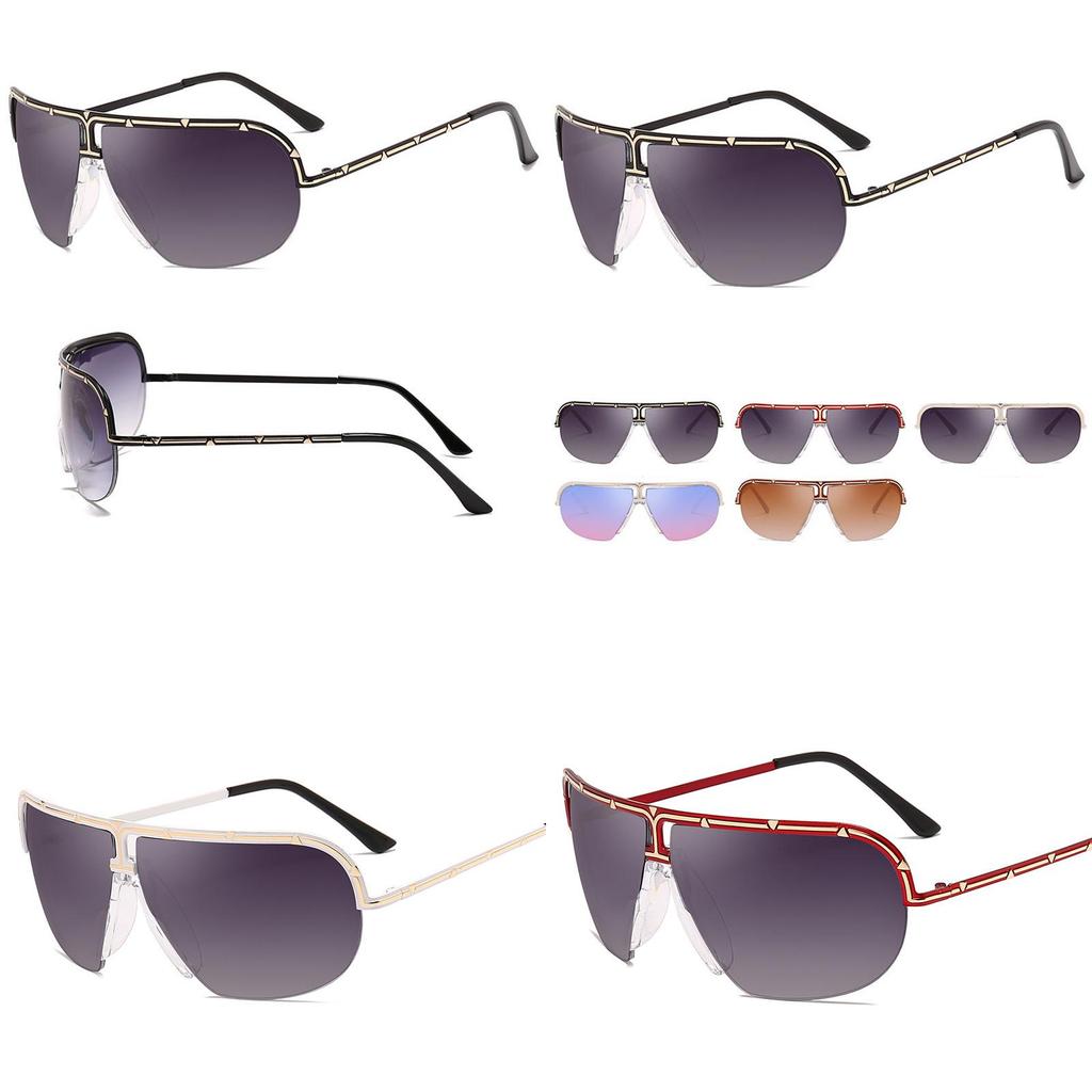 Premium Quality Oversize Goggle Frame Sunglasses With Timeless Design And Gradient Lens