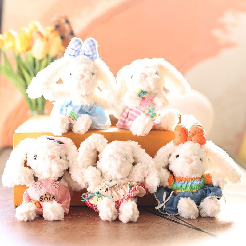 Cute Rabbit Hanging Toy With Bow And Dress Decor For Bag Decor And Gifts