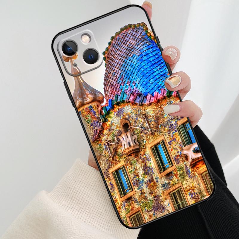 

Casa Batllo Barcelona Spain Phone Case For iPhone 13 Pro Max 16 15 11 12 14 Pro Max mini XR 15 16 Plus 16e Cover Coque iPhone 16 Pro