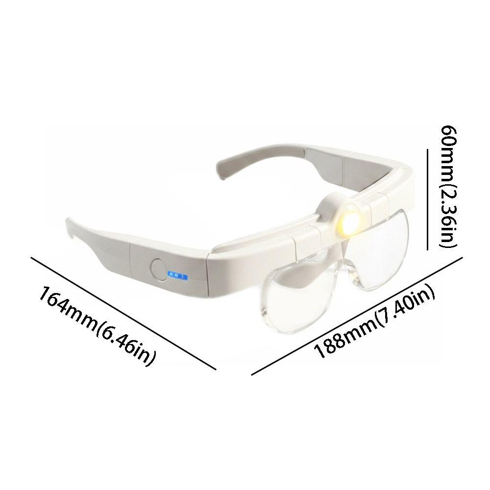 Hands Free LED Magnifying Glass With Light USB Rechargeable Magnifier Close Work