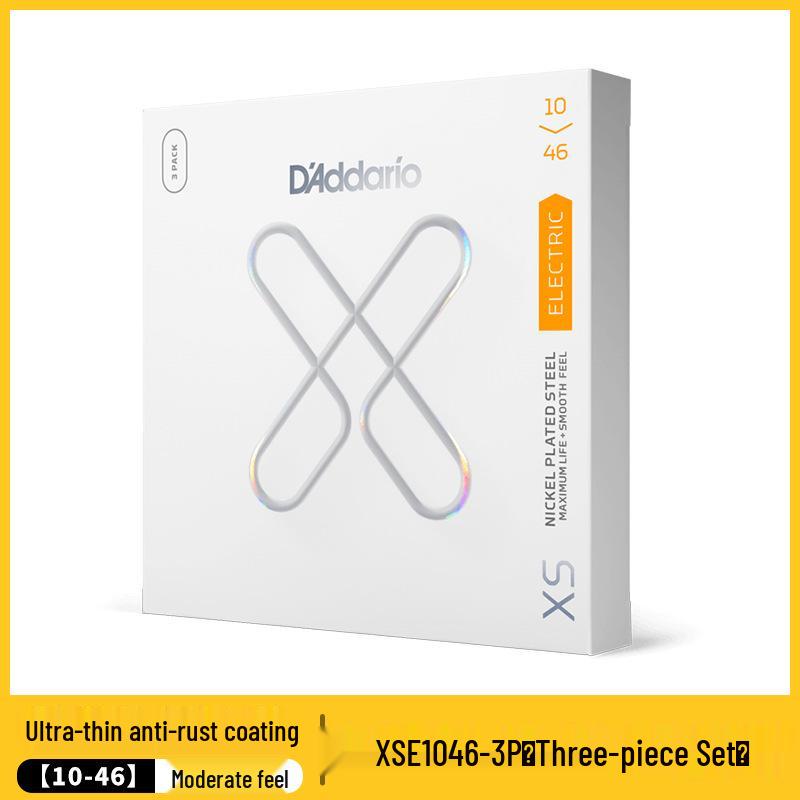 D Addario XSE Coated Electric Guitar Strings - 3 Sets, XSE09 10 Nickel-Plated Steel