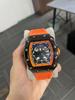 High-Value Fashion Trend Fake Mechanical Luminous Waterproof Wine Barrel-Shaped Men'S Watch
