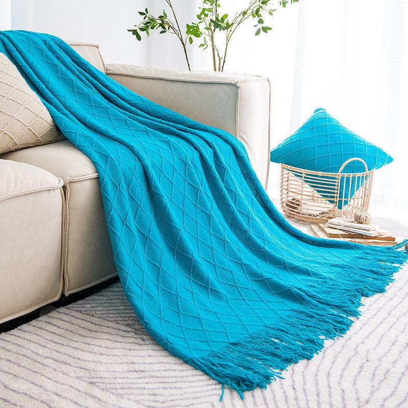 

Мягкий - Эстетичный плед: Универсальный плед для всех сезонов, идеально подходит для полуденного сна, помещений с кондиционером и согревания ног 127x170cm