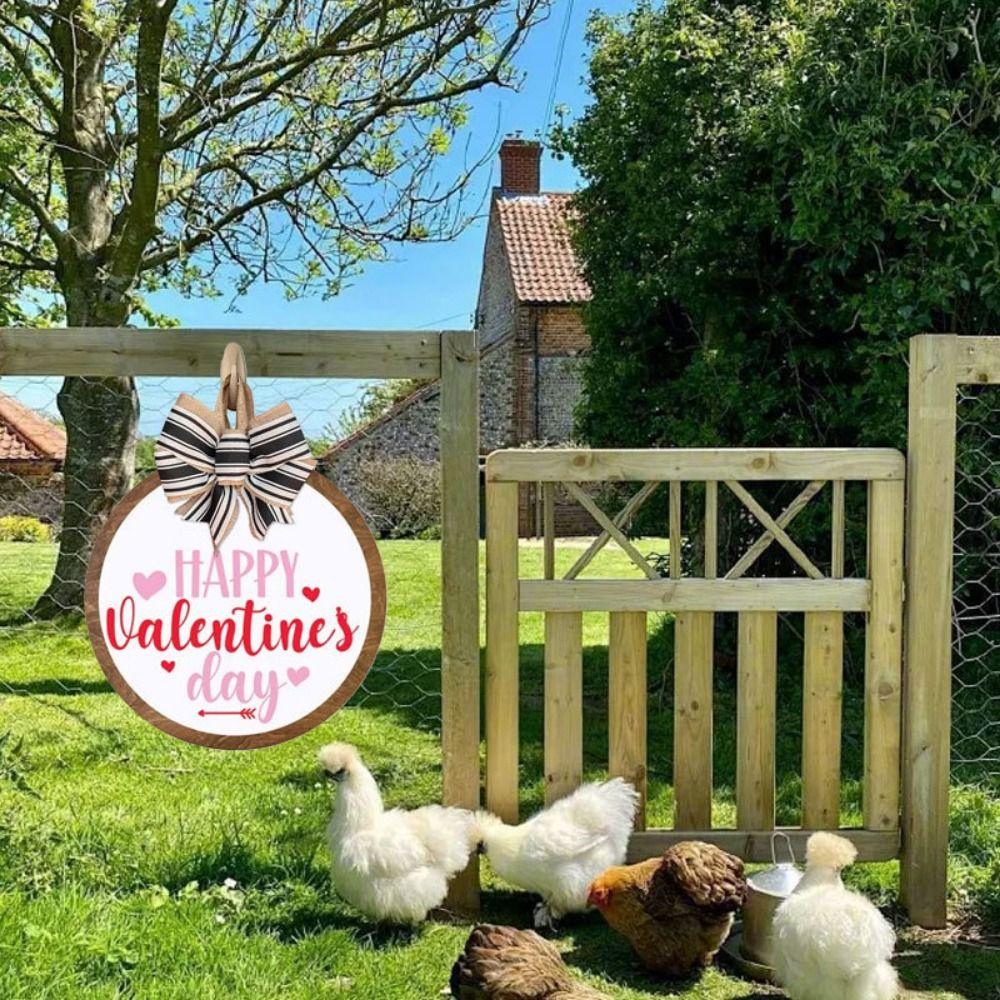 Happy Romantic Atmosphere Valentine's Day Hanging Ornaments  Porch Signs Outdoor Large