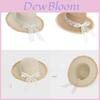 French Sweet Bowknot Straw Hat With Large Brim For Summer Beach Vacation Sun Protection