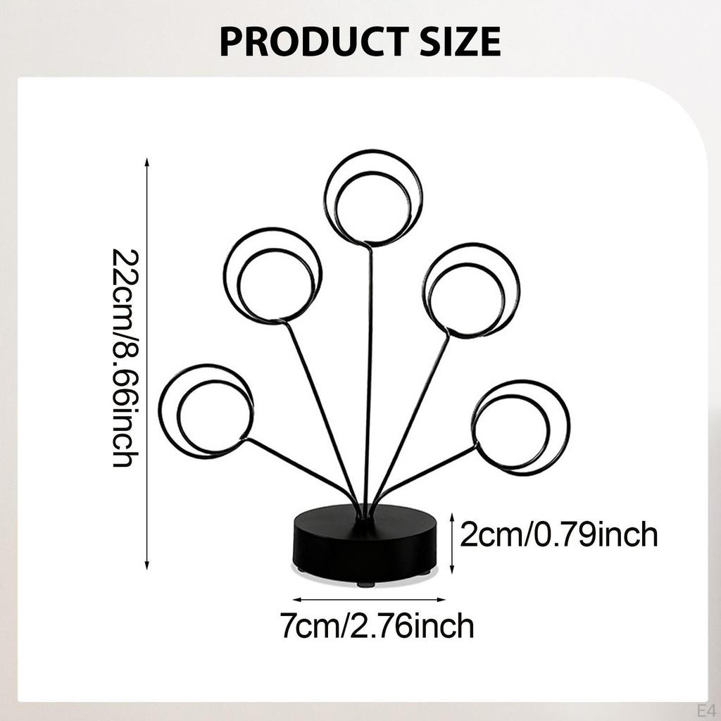 5 Branch Family Tree Picture Frame Holder Desktop Photo Wedding Card Display