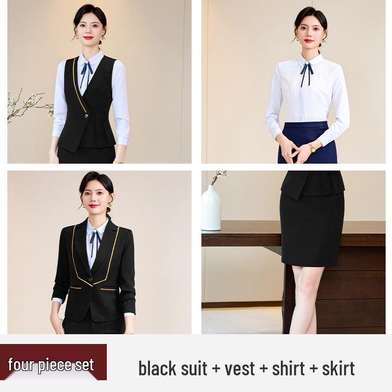 Spring 2024 Women's Professional Suit: Elegant Work Uniform for Jewelry Stores & Beauty Salons