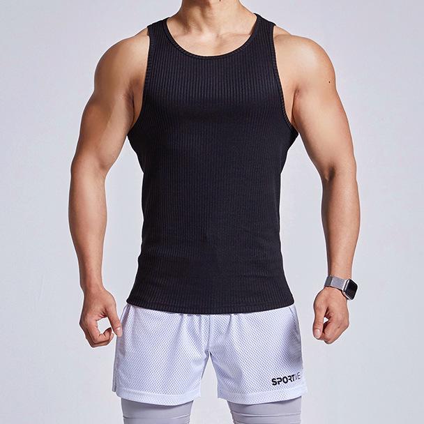 Men's 2024 High-End Breathable Y-Back Sleeveless Tank Top for Outdoor Running and Casual Sports