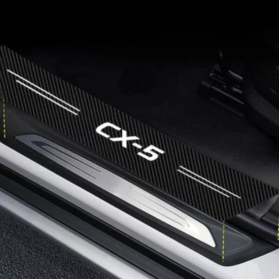 For Mazda CX-5 Car Door Plate Sill Scuff Cover Anti Scratch Protector Stickers
