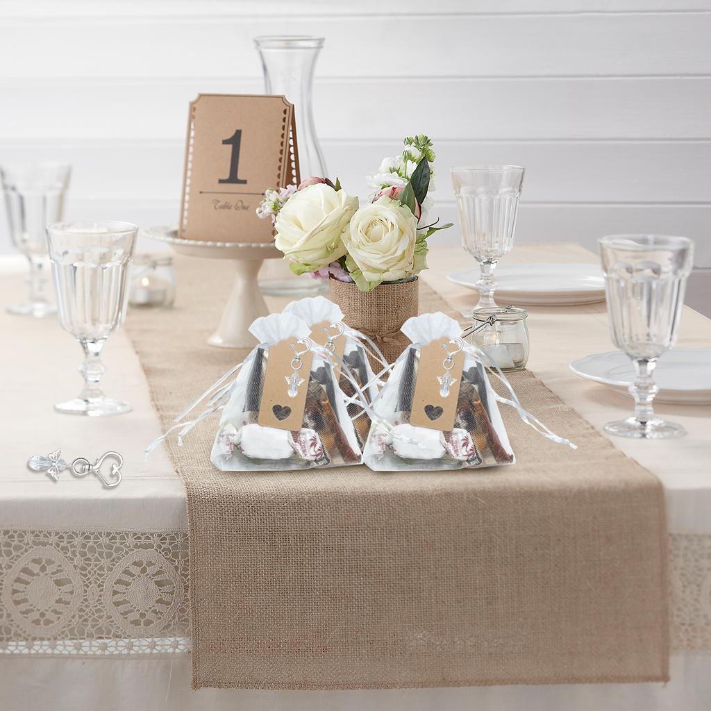 30 Set Guardian Angel Pendant With Angel Keychains Organza Bags Kraft Paper Labels For Shower Party