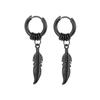 Náušnice a pecky s přívěsky v různých stylech: Černý trojúhelník, list, kříž