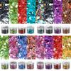 4 Flessen/Set Holografische Zeshoekige Grove Glitter Epoxy Hars Vulvlokken Laser Pailletten voor DIY Epoxy Hars Nagelkunst Vullingen