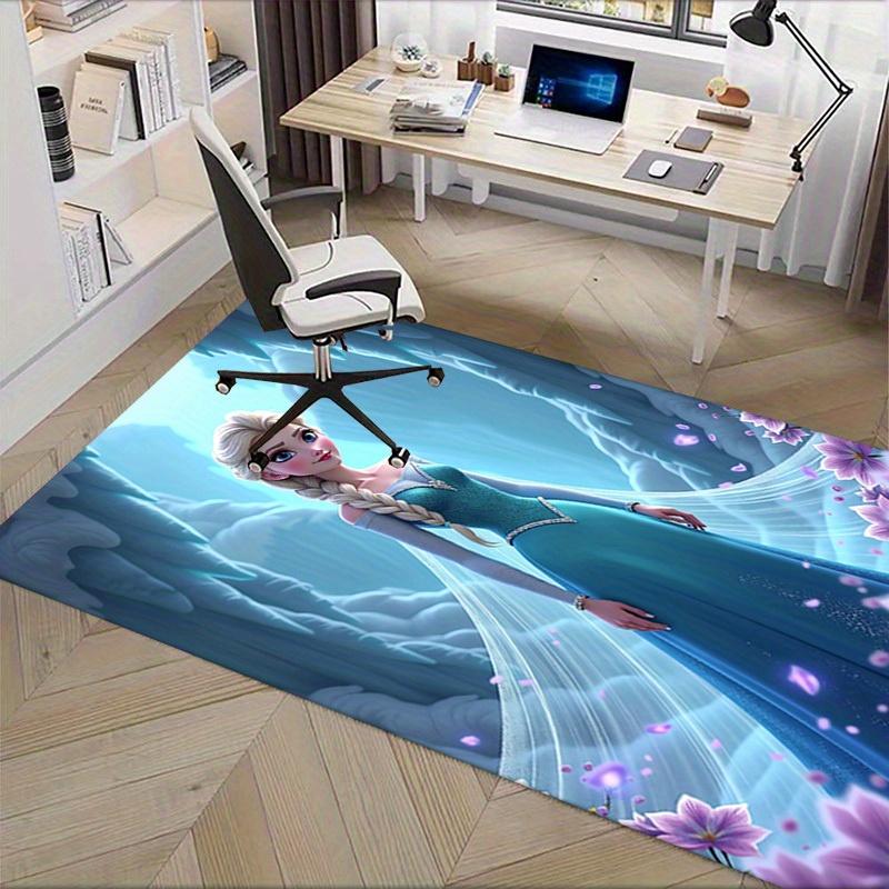 3D Printed Elsa,Frozen,Ice Palace Anti-Slip Rug - Machine Washable Office Rug for Living Room, Bedroom, Office - Multiple Sizes