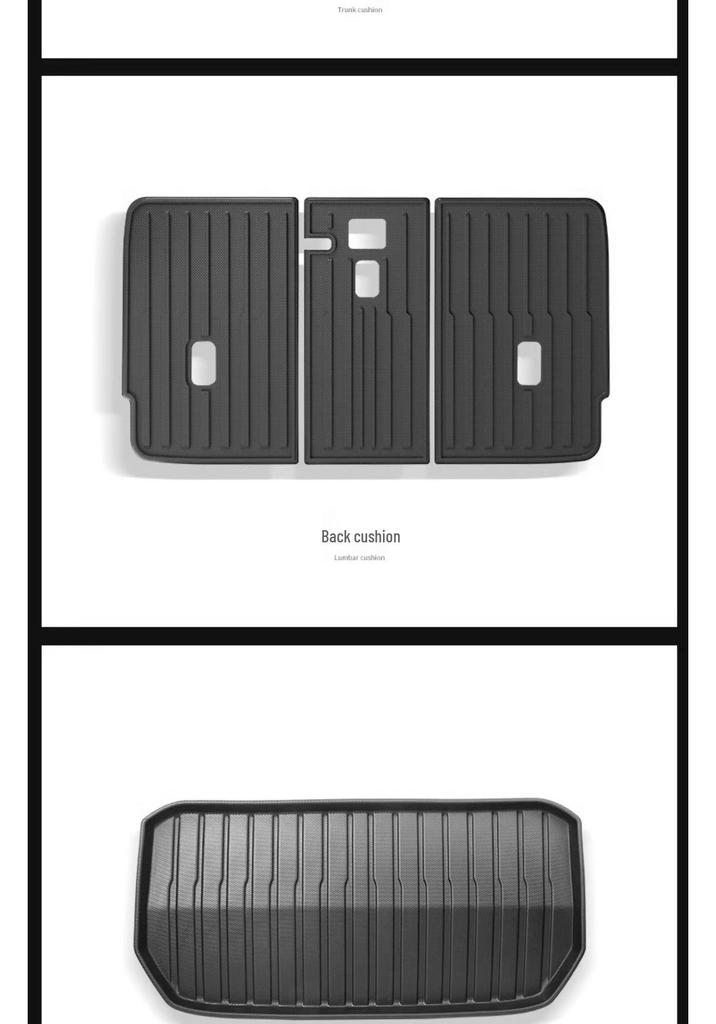 Tesla Model Y Refresh Trunk and Floor Mat Set - TPE Front, Rear, and Tail Box Mat Accessories