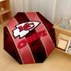 Kansas City Chiefs Print Auto 8?Ribs Folding Umbrella Wind Resistant Lightweight Automatic Umbrella For Daily Travel