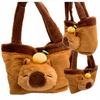 Capybara Bag Plush Shoulder Bag With Capybara Peach