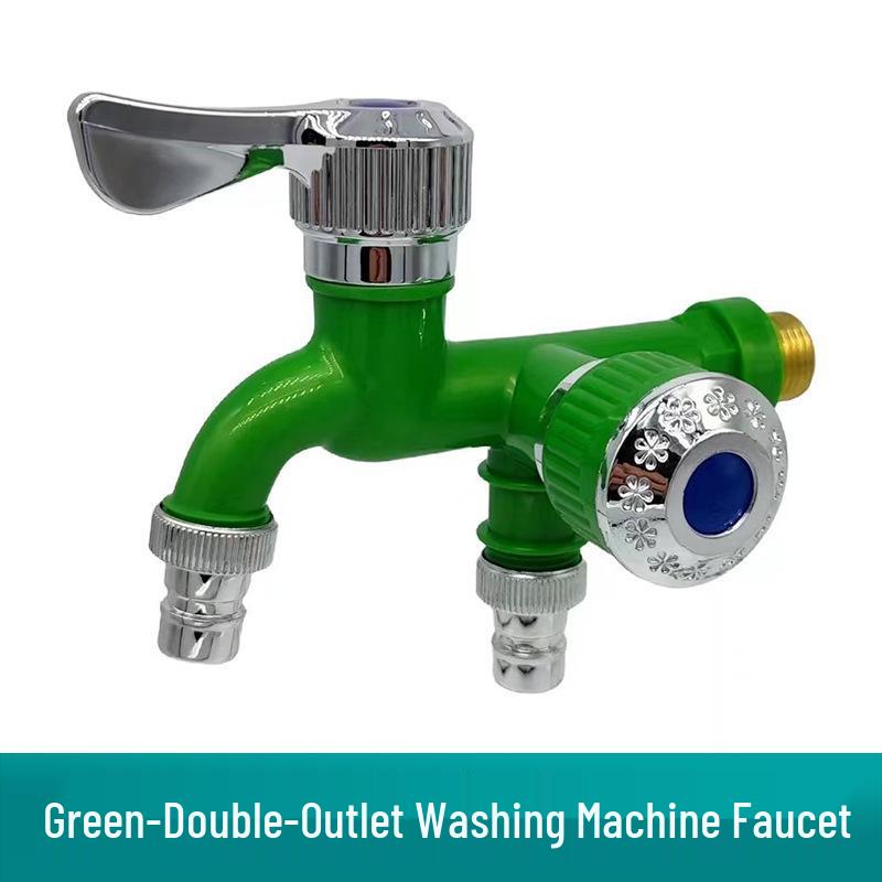 Multifunctional Double Spout Washing Machine Faucet for Mop Pool & Balcony Bathroom
