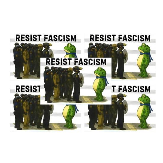 Portland Frog Protester Sticker Set Waterproof Vinyl Bumper Stickers Portland Rage Resistance Humor Frogs