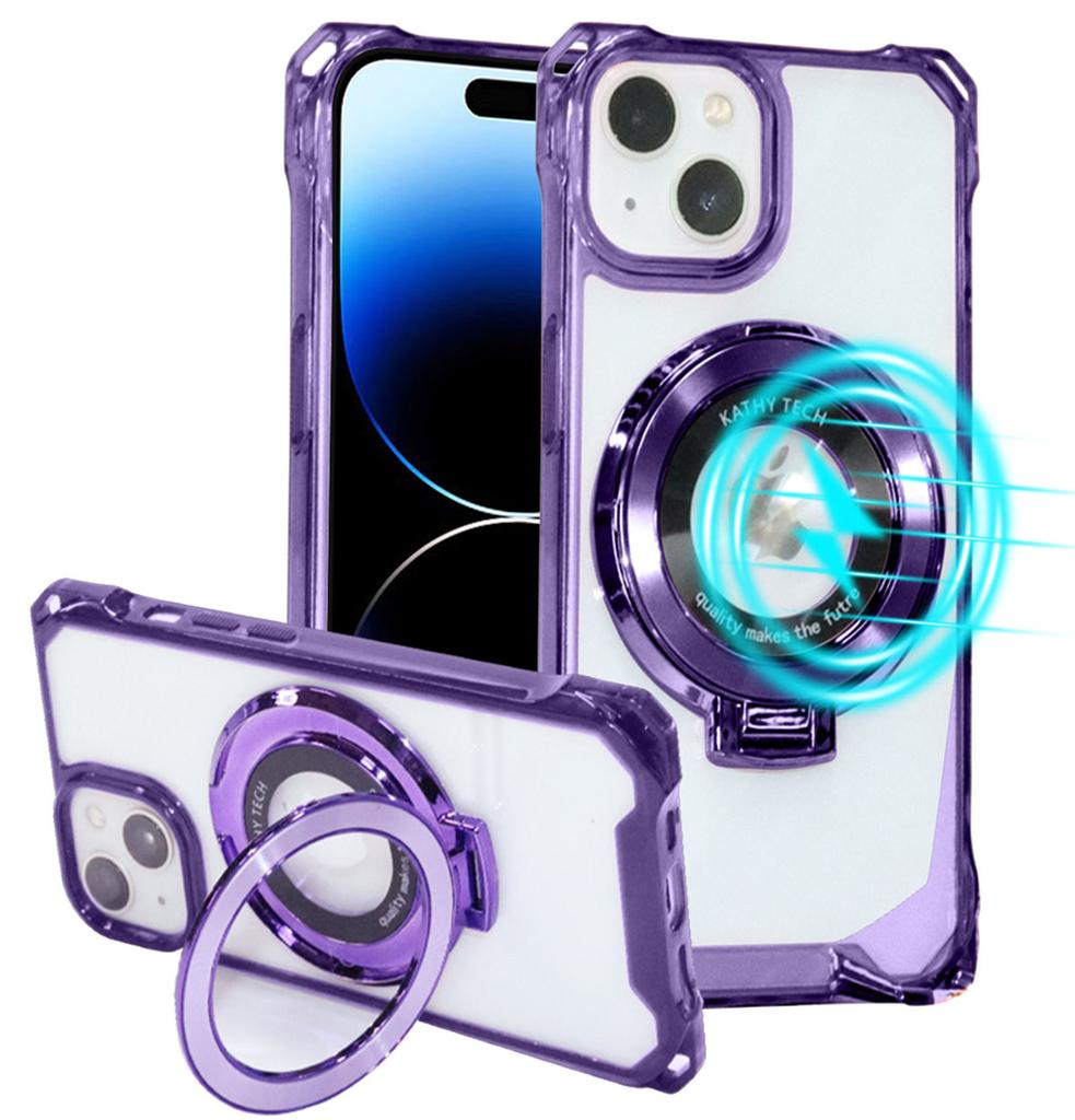 Shockproof Magnetic Holder Stand Phone Case For iPhone 16 15 12 13 14 Pro Max Plus For Magsafe Wireless Charging Bracket Cover