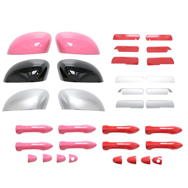 Reversing Mirror Shell Black Rearview Mirror Decorative Body Color Sticker For LEAPMOTOR T03 Front Bar Sticker Car Accessories