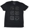 Black Mirror Adult New T-Shirt- House of Tomorrow Black On Black Symbols