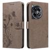 For OnePlus 12R 5G/Ace 3 5G PU Leather Cases Flower Pattern Wallet Stand Phone Cover with Strap