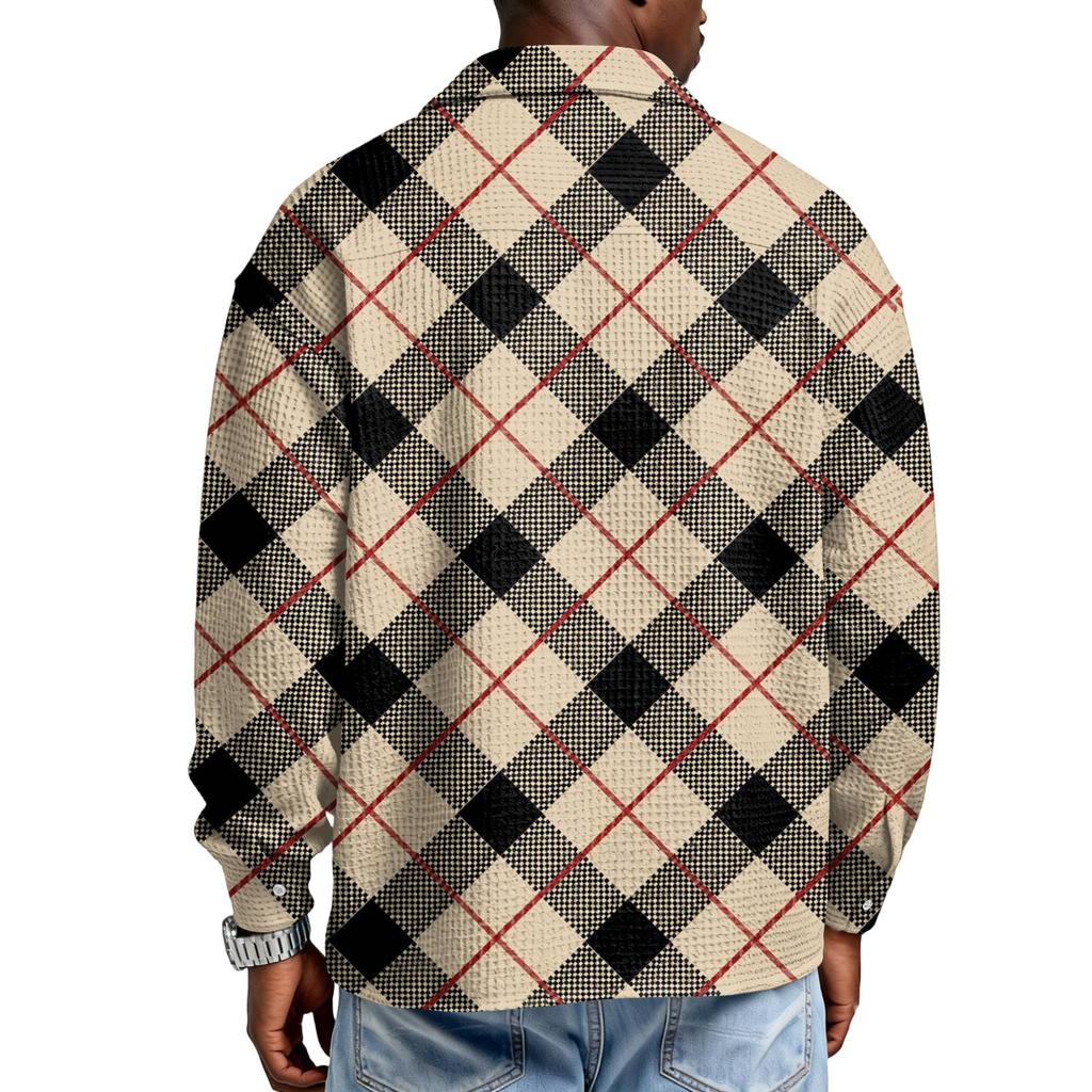 Chemise Décontractée à Boutons et Manches Longues pour Homme avec Poche