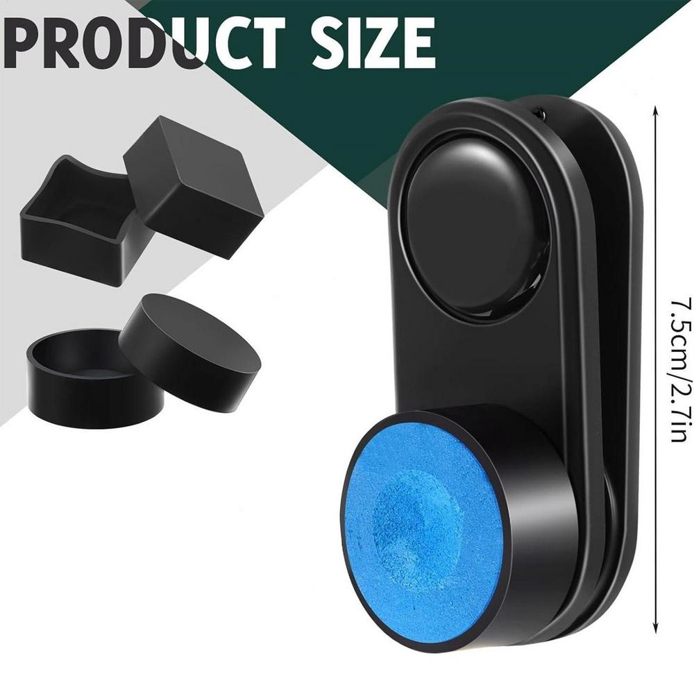 Billiard Chalk Holder Magnetic Pool Cue Chalk Holder with Clip Secure Grip Ball Sport Training Supplies for Game Room Home Club