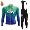 Winter Warm Cycling Clothing Set Team Cycling Jersey Set Bicycle Sportwear Suit Uniform Ciclismo Road Bike Clothing Bicicleta Long Bib Pants
